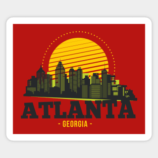 Retro Atlanta, Georgia Skyline Sticker